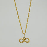 Set Cadena Lazo + Dije Infinito / 1,35 gr / 46 cm Oro Amarillo 18K
