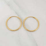 Candongas Aro Rayado 1.65 g / 2.4 cm Oro Amarillo 18K