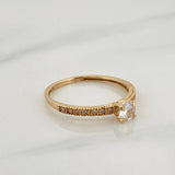 Anillo Solitario Churumbela 1.3gr / T5 1/2 / 2.2cm / Oro Amarillo 18K $
