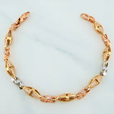 Pulso Rustico Dubai 16.65 g / 20 cm / 5.8 mm Tres Oros 18K