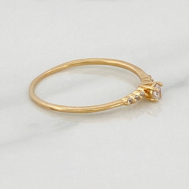 Anillo Solitario Churumbela 1 g / T7 1/4 Oro Amarillo 18K