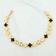 Pulso Trebol Diamantado 8.9 g / 18 cm / 7.2 mm Oro Amarillo 18K