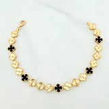 Pulso Trebol Diamantado 8.9 g / 18 cm / 7.2 mm Oro Amarillo 18K