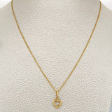 Set Cadena y Dije Mini Cubana + Silueta Corazon 1.5gr / Oro Amarillo 18K (Oferta) $