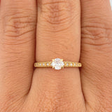 Anillo Solitario Churumbela 1.4gr / T5 1/2 / 2.2cm / Oro Amarillo 18K $