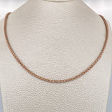 Cadena Ice 12.5gr / 61cm / Dos Oros Blanco Rosa +4 14K Italy &