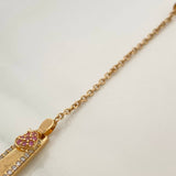 Pulso Bebé Placa Bebe Aro Seguido Corazón 2.8 g / 14 cm / 0.75 mm Oro Amarillo 18K