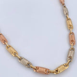 Cadena Rustica Barril 13.15gr / 59cm / Tres Oros 18K &