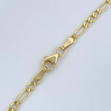 Cadena Figaro 2.8gr / 61.1cm / Oro Amarillo +1 14K Italy &