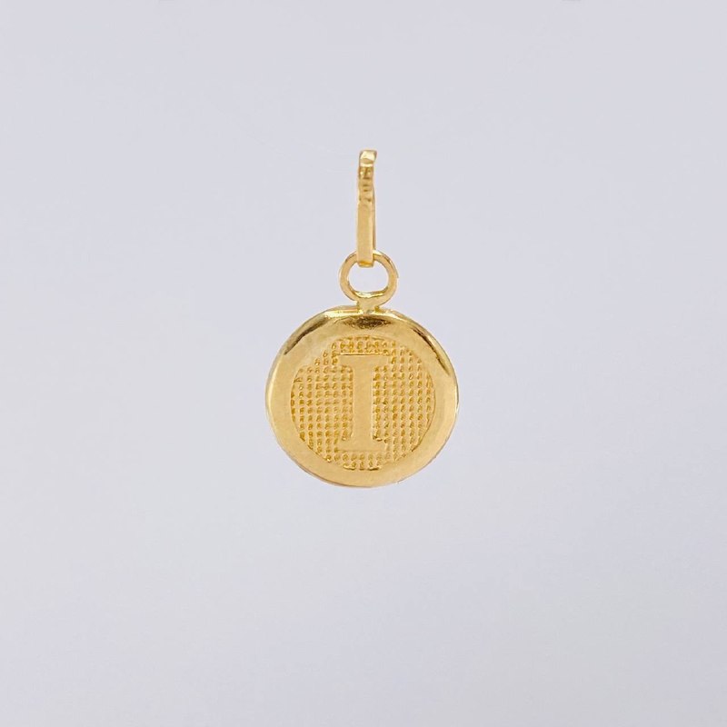 Dije Circulo Letra I 0.45g / 1.6cm Oro Amarillo 18K