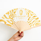 Abanico decorativo Gold Lovers blanco