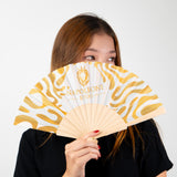 Abanico decorativo Gold Lovers blanco