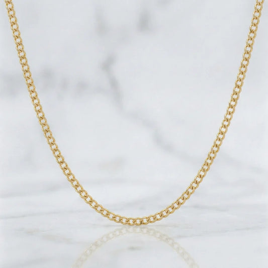 Cadena Cubana 4.05g / 50cm / 1.9mm Oro Amarillo 18K