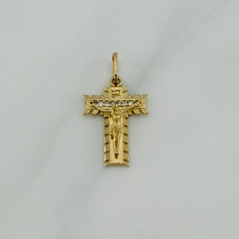 Dije Cruz Cristo Milagroso 2.15 g / 2.6 cm Oro Amarillo 18K