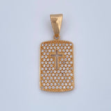 Dije Cruz Placa 3gr / 3cm / Oro Amarillo 18K $