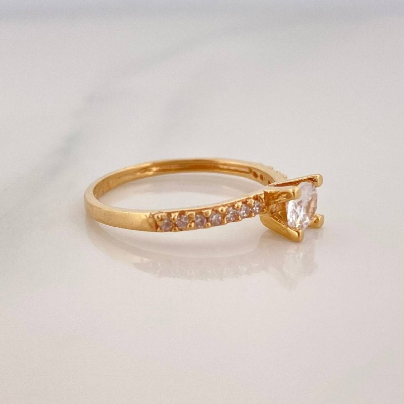 Anillo Solitario Linea Invertida 1.75 g / T6 1/4 Oro Amarillo 18K