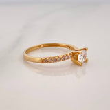 Anillo Solitario Linea Invertida 1.75 g / T6 1/4 Oro Amarillo 18K