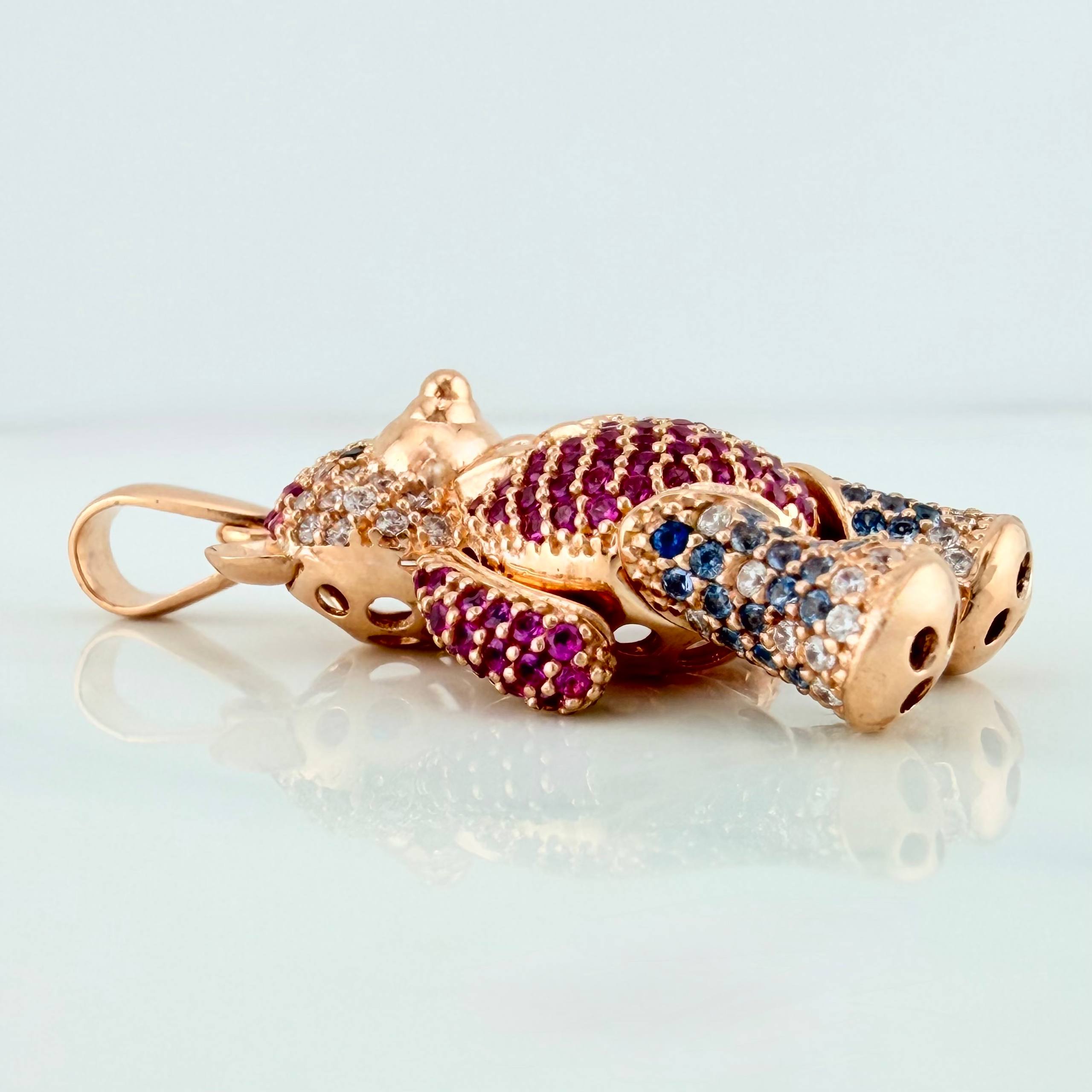 Dije Oso Articulado 11.25 g / 4.1 cm Oro Rosa 18K