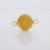 Herraje Circulo Letra D 0.4g / 1.5cm Oro Amarillo 18K