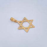 Dije Estrella De David 1.6gr / 3.3cm / Oro Amarillo 18K $