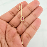 Piercing Industrial 2.25 g / 1 cm Oro Amarillo 18K