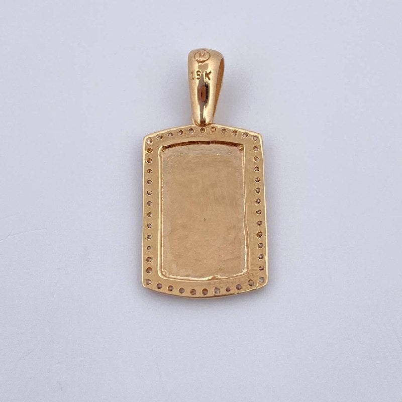 Dije Placa 2.65gr / 2.6cm / Oro 18K $
