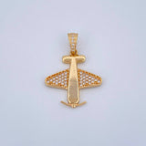 Dije Avion 2.75gr / 2.9cm / Oro Amarillo 18K $