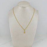 Set Cadena Lazo + Dije Ancla / 1,15 gr / 45 cm Oro Amarillo 18K