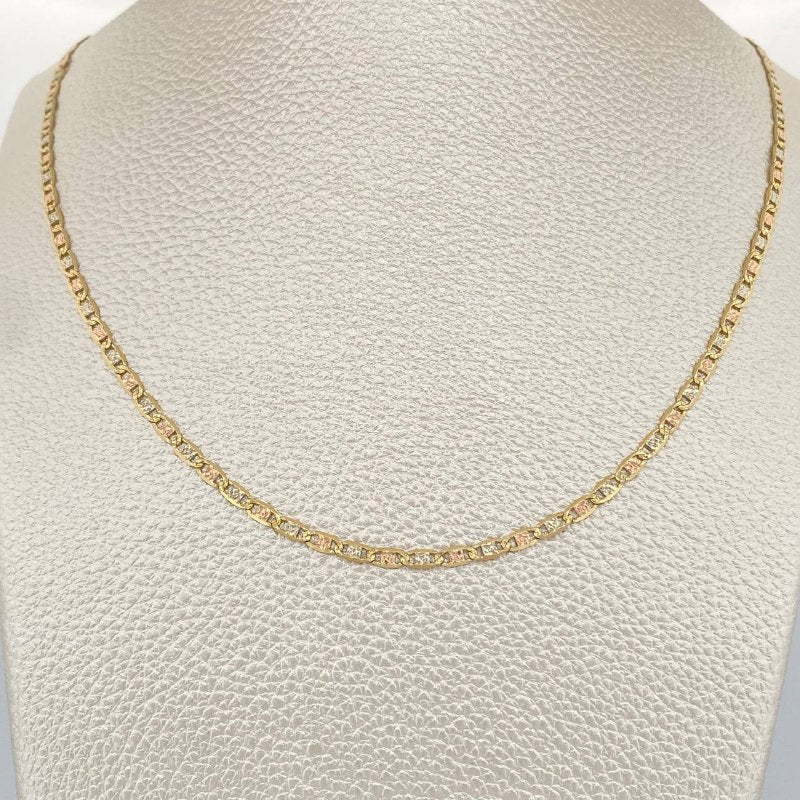 Cadena Escalera Plana 7.2gr / 60.1cm / Tres Oros +3 18K %