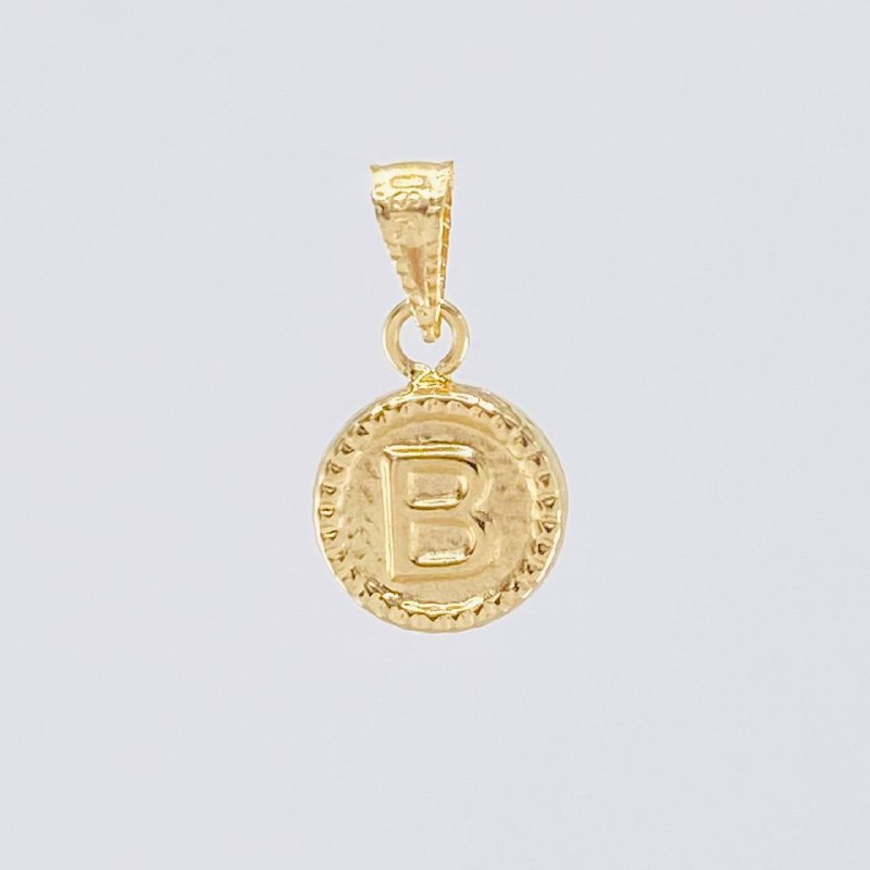 Dije Circulo Letra B 0.45g / 1.5cm Oro Amarillo 18K