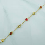 Pulso Trebol Aro Seguido 3.8 g / 21.7 cm / 4.1 mm Oro Amarillo 18K