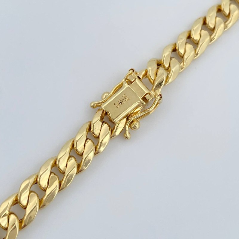 Cadena Cubana 12.9gr / 61.5cm / Oro Amarillo +1 14K Italy &