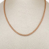 Cadena Ice 12.85gr / 61.3cm / 2.3mm Dos Oros Blanco Rosa +4 14K Italy %