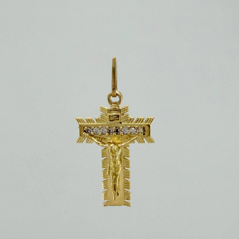 Dije Cruz Cristo Milagroso 2.15 g / 2.6 cm Oro Amarillo 18K