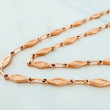 Cadena Rustica Eslabon 8.35 g / 51 cm / 4 mm Oro Rosa 18K