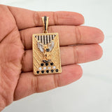 Dije Placa San Miguel Arcangel 9.05 g / 4.3 cm Tres Oros 18K