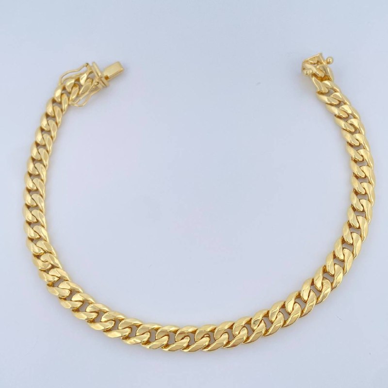 Pulso Cubana 6.1gr / 20.6cm / Oro Amarillo +1 14K Italy $