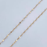 Set Cadena y Dije Flor Espejo + Ancla 0.6gr / Oro Amarillo 18K (Oferta) $