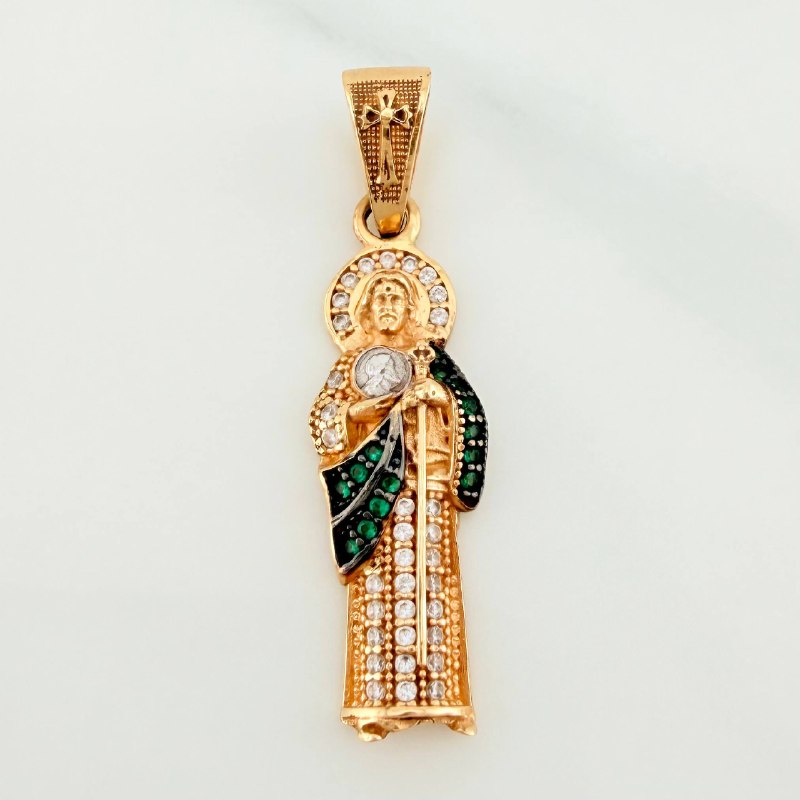Dije San Judas Tadeo 2.75 g / 3.5 cm Tres Oros 18K