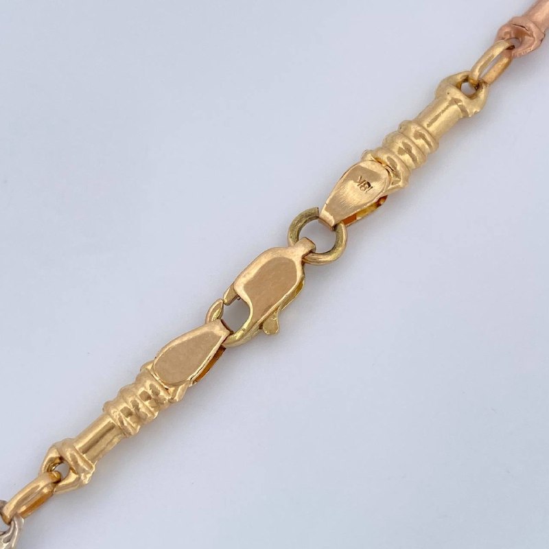 Cadena Rustica Bala 10.15gr / 61cm / Tres Oros 18K &