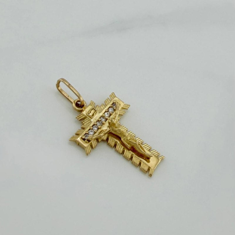 Dije Cruz Cristo Milagroso 2.15 g / 2.6 cm Oro Amarillo 18K