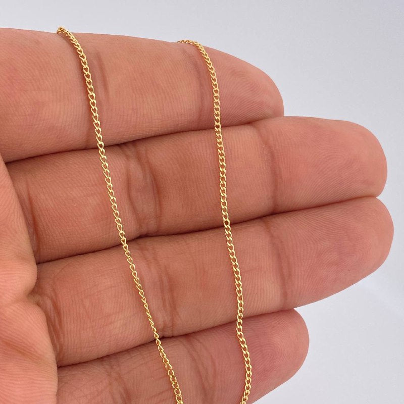 Cadena Mini Cubana 1.2gr / 44.5cm / Oro Amarillo +1 18K $