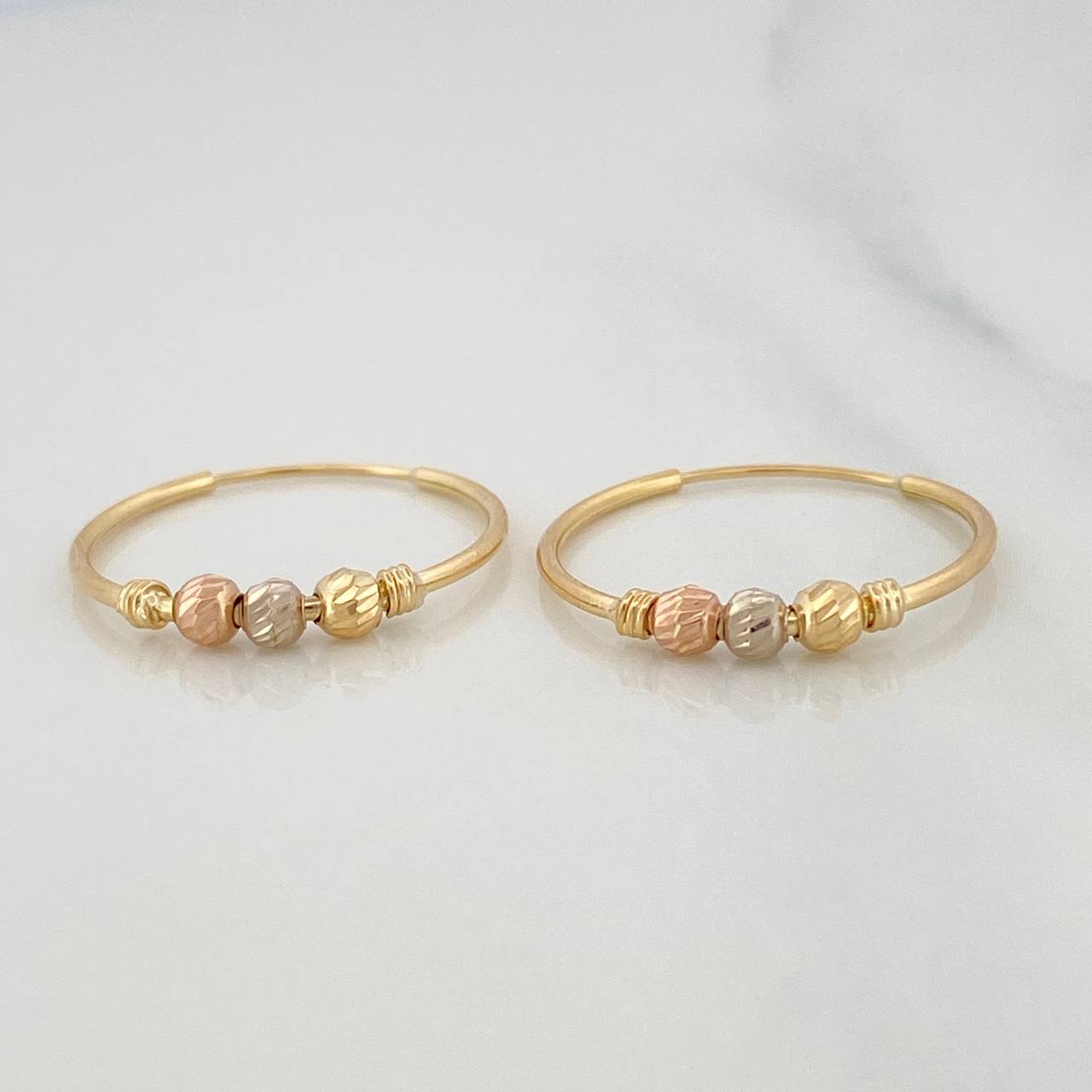 Candongas Trio 1.4 g / 2 cm Oro Amarillo 18K