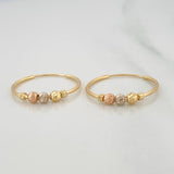 Candongas Trio 1.4 g / 2 cm Oro Amarillo 18K