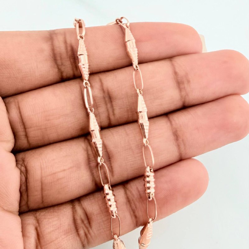 Pulso Rustico Dubai 3.45 g / 21 cm / 3.8 mm Oro Rosa 18K