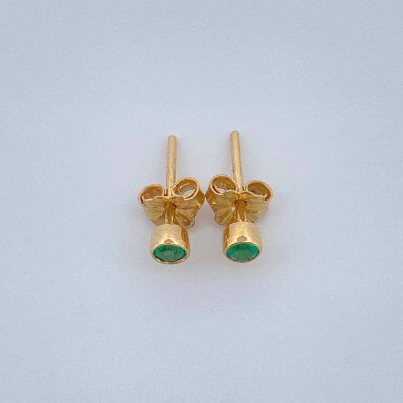 Topos Bisel Esmeralda 0.85gr / Oro Amarillo 18K %