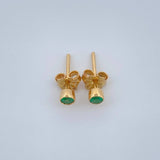 Topos Bisel Esmeralda 0.85gr / Oro Amarillo 18K %