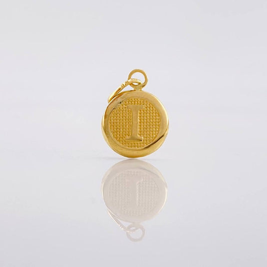 Dije Circulo Letra I 0.45g / 1.6cm Oro Amarillo 18K