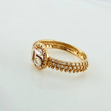 Anillo 15´S 2.25 g / T5 3/4 Dos Oros Amarillo Blanco 18K