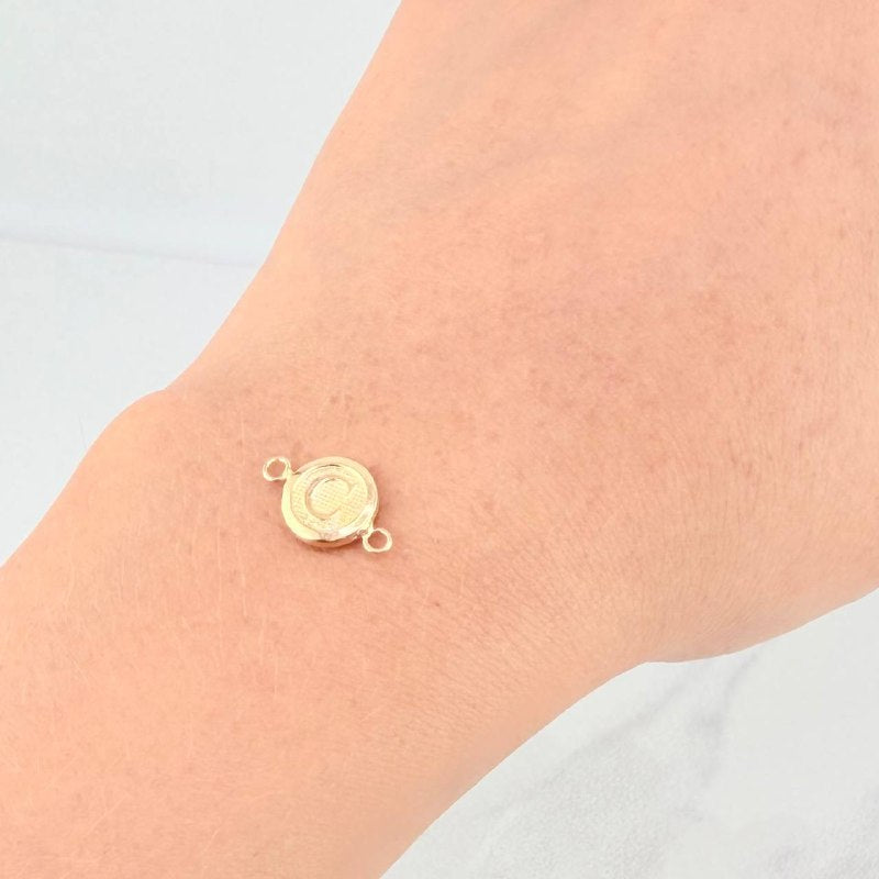 Herraje Circulo Letra C 0.4g / 1.5cm Oro Amarillo 18K